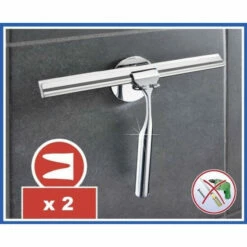 Wenko TurboFIX Edelstahl Duschabzieher Mit Wandhalter -Günstiges Wenko Geschäft unnamed file 12620