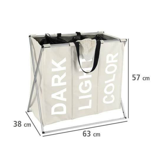 Wenko Wäschesammler Trio Beige 11 Wenko Wäschesammler Trio Beige – Bild 9