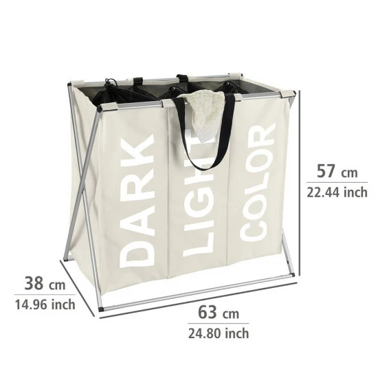 Wenko Wäschesammler Trio Beige 12 Wenko Wäschesammler Trio Beige – Bild 10