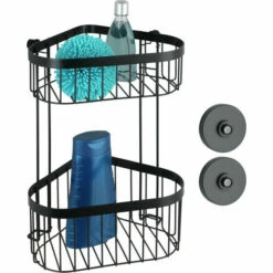 Wenko Eckregal 2 Etagen Classic Plus Black Mit Vacuum-Loc® Adapter -Günstiges Wenko Geschäft unnamed file 12789