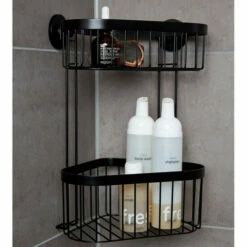 Wenko Eckregal 2 Etagen Classic Plus Black Mit Vacuum-Loc® Adapter -Günstiges Wenko Geschäft unnamed file 12796