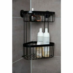 Wenko Eckregal 2 Etagen Classic Plus Black Mit Vacuum-Loc® Adapter -Günstiges Wenko Geschäft unnamed file 12797