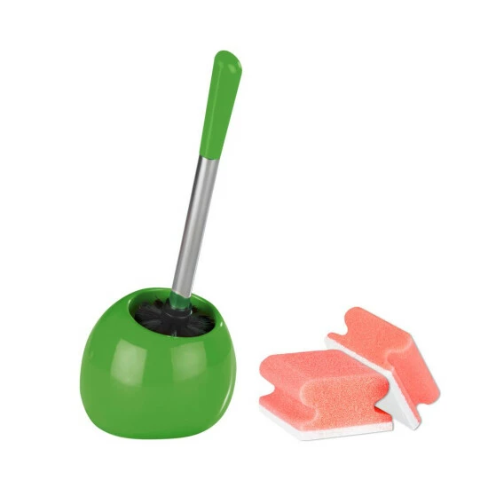 Wenko WC-Garnitur Polaris Green & Reinigungsschwamm, 2er Set 3 Wenko WC-Garnitur Polaris Green & Reinigungsschwamm, 2er Set