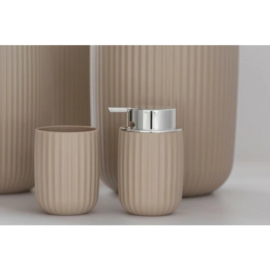 Wenko Zahnputzbecher Agropoli Beige 4 Wenko Zahnputzbecher Agropoli Beige – Bild 2