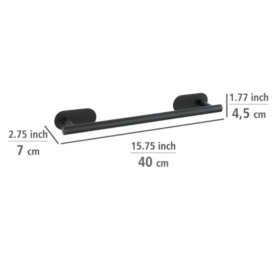 Wenko Turbo-Loc® Edelstahl Badetuchstange Orea Black Matt 9 Wenko Turbo-Loc® Edelstahl Badetuchstange Orea Black Matt – Bild 7
