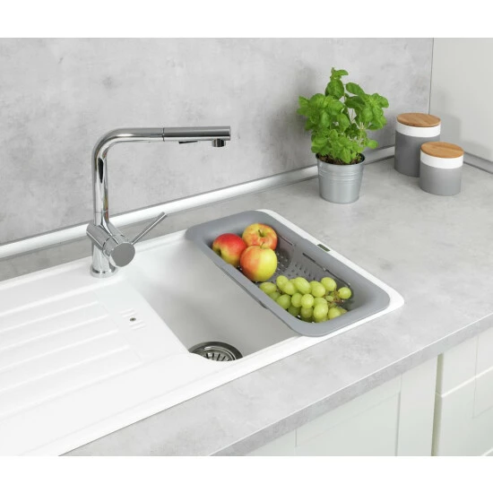 Wenko Spülbecken-Sieb Sivo Hellgrau 5 Wenko Spülbecken-Sieb Sivo Hellgrau – Bild 3