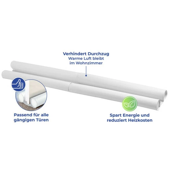 Wenko Zugluft-Stopp Weiß 2er Set 8 Wenko Zugluft-Stopp Weiß 2er Set – Bild 6