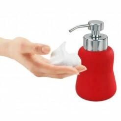 WENKO Schaumspender - Favara Rot - Keramik Mit Soft-Touch Beschichtung - Spender Für Seife - Flüssigseife Dispenser - Seifenschaumspender -Günstiges Wenko Geschäft unnamed file 1327