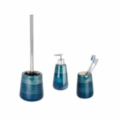 Wenko Bad-Accessoires Set Pottery Petrol 3-teilig -Günstiges Wenko Geschäft unnamed file 13328