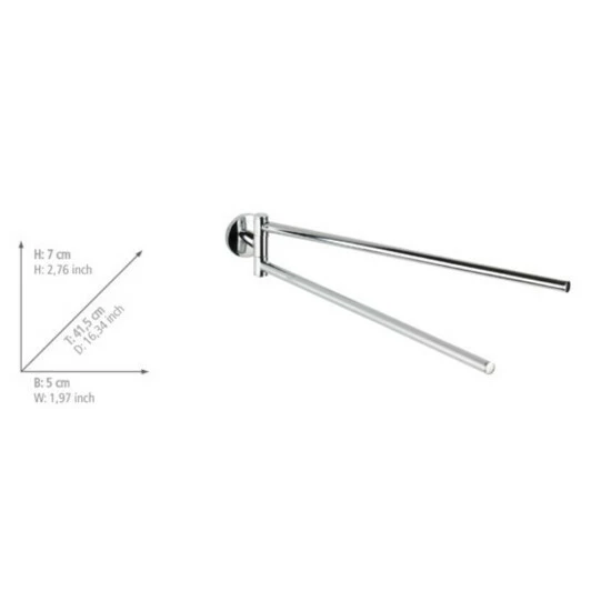 Wenko Handtuchhalter Cuba 2 Arme Glänzend 6 Wenko Handtuchhalter Cuba 2 Arme Glänzend – Bild 4