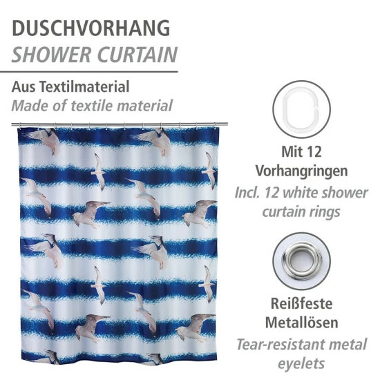 Wenko Duschvorhang Seagull 4 Wenko Duschvorhang Seagull – Bild 2