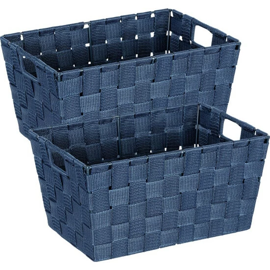 Wenko Aufbewahrungskorb Adria S Dunkelblau 2er Set 3 Wenko Aufbewahrungskorb Adria S Dunkelblau 2er Set