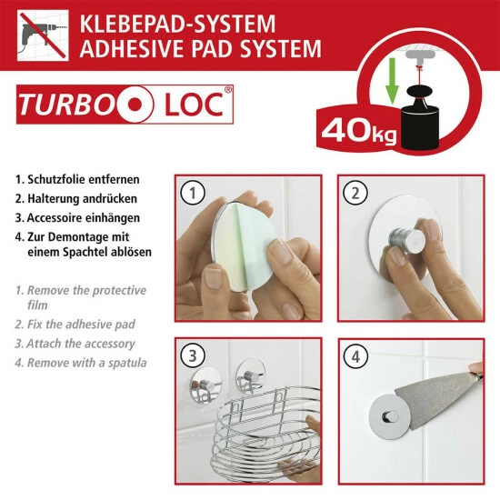 Wenko Turbo-Loc® Badezimmerwischer Bambusa Aus Bambus Und Edelstahl 3 Wenko Turbo-Loc® Badezimmerwischer Bambusa Aus Bambus Und Edelstahl