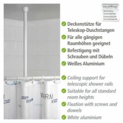 Wenko Deckenstütze Für Duschstange Weiß 57 Cm -Günstiges Wenko Geschäft unnamed file 13515