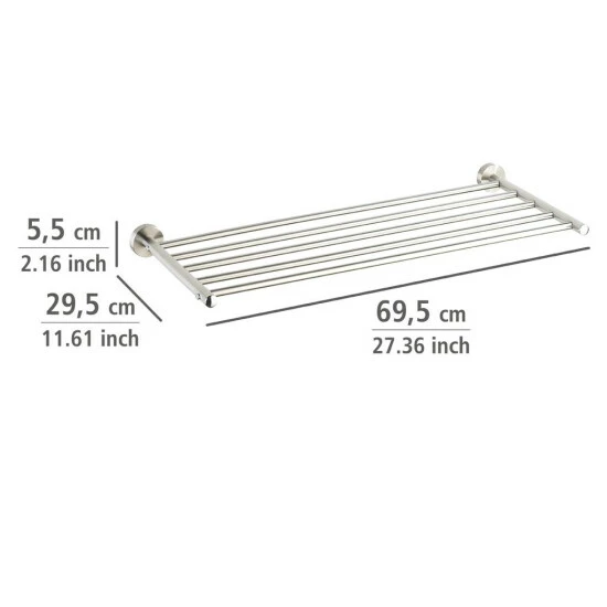 Wenko Wandregal Faella Edelstahl 8 Wenko Wandregal Faella Edelstahl – Bild 6