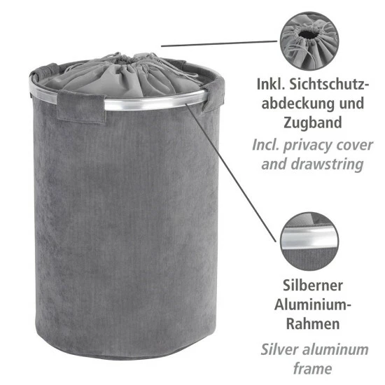 Wenko Wäschesammler Cordoba Grau 7 Wenko Wäschesammler Cordoba Grau – Bild 5