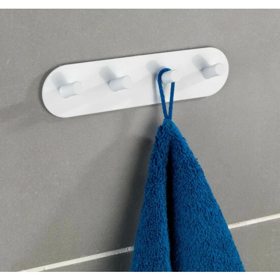 Wenko Hakenleiste Piceno Quadro Weiß Matt Edelstahl 6 Wenko Hakenleiste Piceno Quadro Weiß Matt Edelstahl – Bild 4