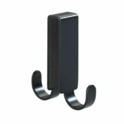 Wenko Doppel-Duschhaken Vieste Edelstahl, Schwarz Matt