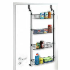 Wenko Türregal Mit 4 Körben Schwarz