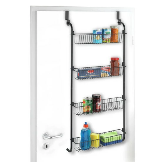 Wenko Türregal Mit 4 Körben Schwarz 3 Wenko Türregal Mit 4 Körben Schwarz