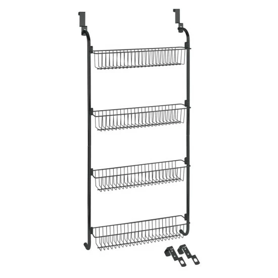 Wenko Türregal Mit 4 Körben Schwarz 4 Wenko Türregal Mit 4 Körben Schwarz – Bild 2