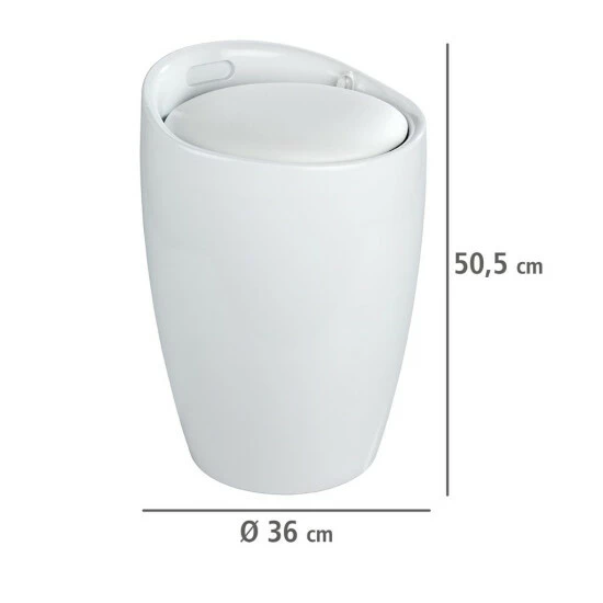 Wenko Hocker Candy White, Mit Wäschesack 8 Wenko Hocker Candy White, Mit Wäschesack – Bild 6