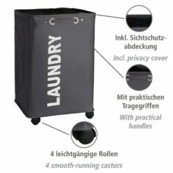 Wenko Wäschesammler Quadro Grau -Günstiges Wenko Geschäft unnamed file 13803