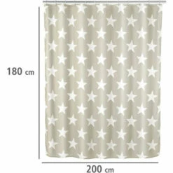 Wenko Anti-Schimmel Duschvorhang Stella Taupe -Günstiges Wenko Geschäft unnamed file 13961