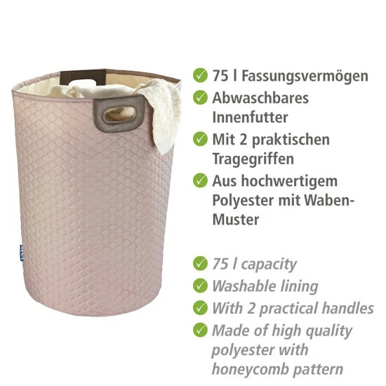 Wenko Wäschesammler Wabo Taupe 5 Wenko Wäschesammler Wabo Taupe – Bild 3
