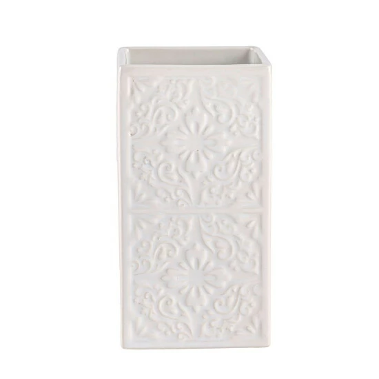 Wenko Zahnputzbecher Cordoba Weiß Keramik 4 Wenko Zahnputzbecher Cordoba Weiß Keramik – Bild 2