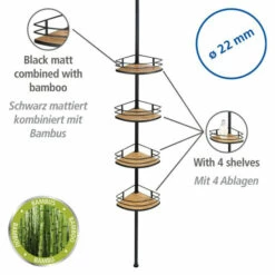 Wenko Teleskop-Eckregal Dolcedo Aus Bambus Und Edelstahl -Günstiges Wenko Geschäft unnamed file 1430