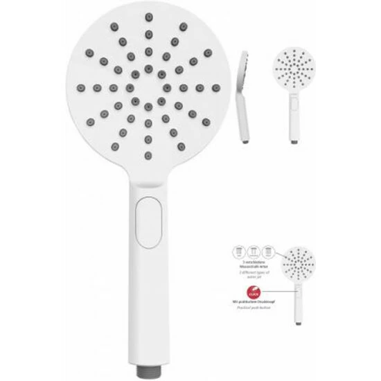 Wenko Duschkopf Design Weiß Ø 12 Cm 13 Wenko Duschkopf Design Weiß Ø 12 Cm – Bild 11