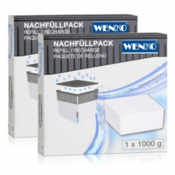 Wenko 50250100 Design Raumentfeuchter Cube Nachfüller 1000g (2er Pack)