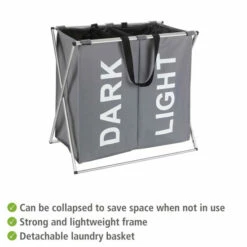 Wenko Wäschesammler Duo Grau -Günstiges Wenko Geschäft unnamed file 14457