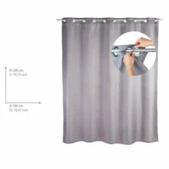 Wenko Duschvorhang Comfort Flex Grau