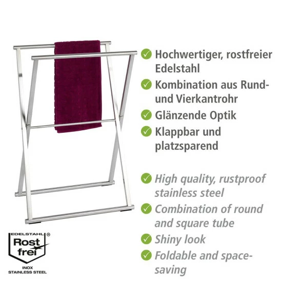 Wenko Handtuchständer Lava Edelstahl 6 Wenko Handtuchständer Lava Edelstahl – Bild 4