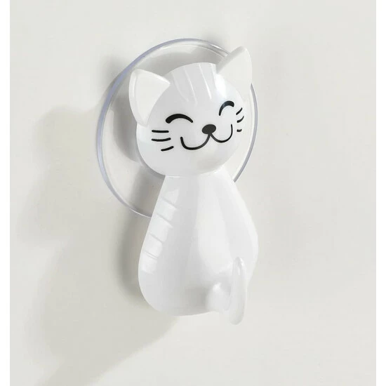 Wenko Saughaken Katze Weiß 10 Wenko Saughaken Katze Weiß – Bild 8