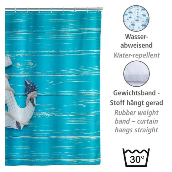 Wenko Duschvorhang Aboard 6 Wenko Duschvorhang Aboard – Bild 4