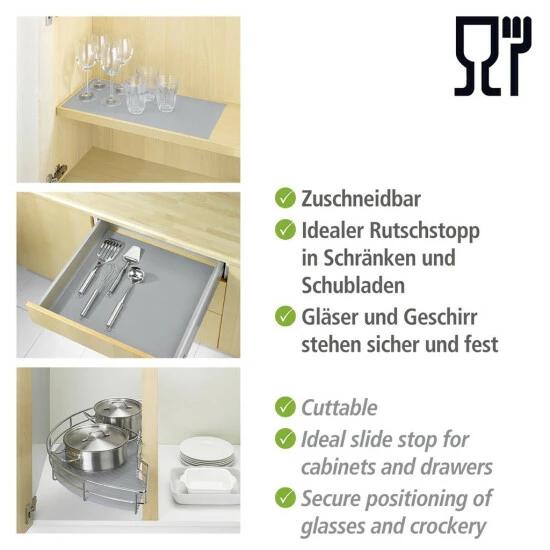 Wenko Anti-Rutsch-Matte Noppen Grau 11 Wenko Anti-Rutsch-Matte Noppen Grau – Bild 9