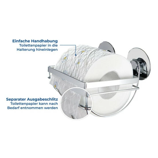 Wenko TurboFIX Edelstahl Toilettenpapierhalter 6 Wenko TurboFIX Edelstahl Toilettenpapierhalter – Bild 4