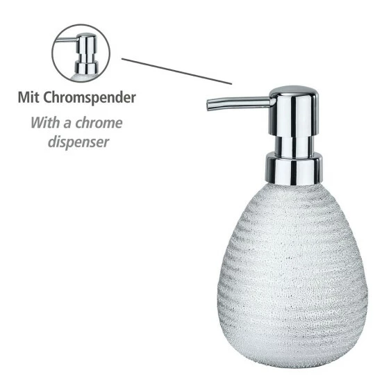 Wenko Seifenspender Polaris Juwel Silber Keramik 4 Wenko Seifenspender Polaris Juwel Silber Keramik – Bild 2