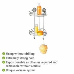 Wenko Vacuum-Loc Eckregal 2 Etagen -Günstiges Wenko Geschäft unnamed file 14938