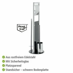 WENKO WC-Garnitur Ravina Edelstahl Glänzend / Glas Schwarz, Mit Toilettenbürste 19 WENKO WC-Garnitur Ravina Edelstahl Glänzend / Glas Schwarz, Mit Toilettenbürste -Günstiges Wenko Geschäft unnamed file 150