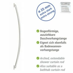 Wenko Teleskop-Badewannenstange Bogenförmig Chrom -Günstiges Wenko Geschäft unnamed file 15077