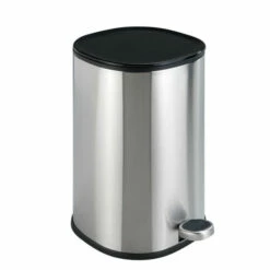 Wenko Kosmetik Treteimer Nant Easy-Close Silber Matt Edelstahl