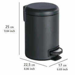 Wenko Kosmetik Treteimer Leman Schwarz 3 L -Günstiges Wenko Geschäft unnamed file 1530