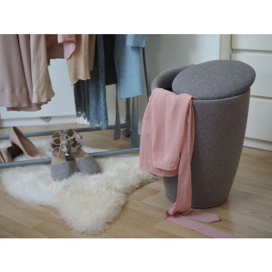 Wenko Hocker Candy Grey Leinenoptik, Mit Wäschesack 11 Wenko Hocker Candy Grey Leinenoptik, Mit Wäschesack – Bild 9