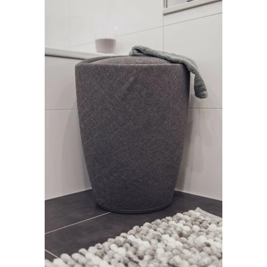 Wenko Hocker Candy Grey Leinenoptik, Mit Wäschesack 12 Wenko Hocker Candy Grey Leinenoptik, Mit Wäschesack – Bild 10