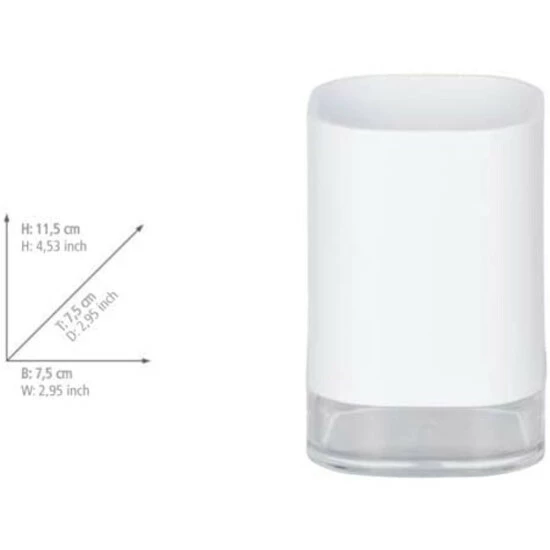 Wenko Zahnputzbecher Oria Weiß 13 Wenko Zahnputzbecher Oria Weiß – Bild 11