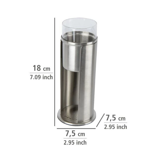 Wenko Wattepad- Und Ohrstäbchenhalter Firenze Edelstahl 6 Wenko Wattepad- Und Ohrstäbchenhalter Firenze Edelstahl – Bild 4